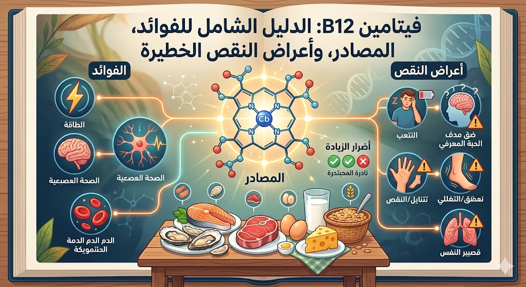فيتامين B12 الدليل الشامل للفوائد
